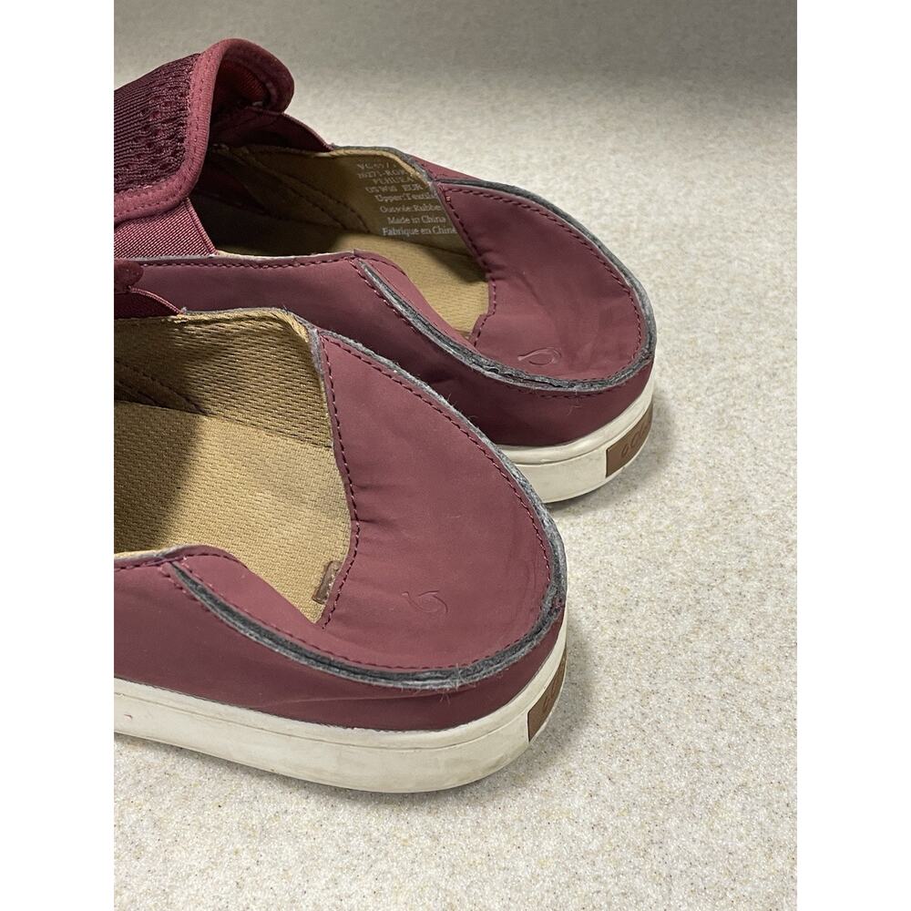 OLUKAI PEHUEA Slip On Comfort Shoes 20271 Women’s Size 10 Maroon -Casual Wear - Picture 5 of 11